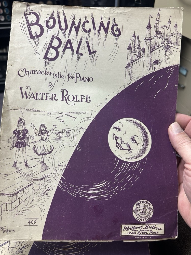 G Fall River Mass. 1938 Piano Novelty BOUNCING BALL by Walter Rolfe