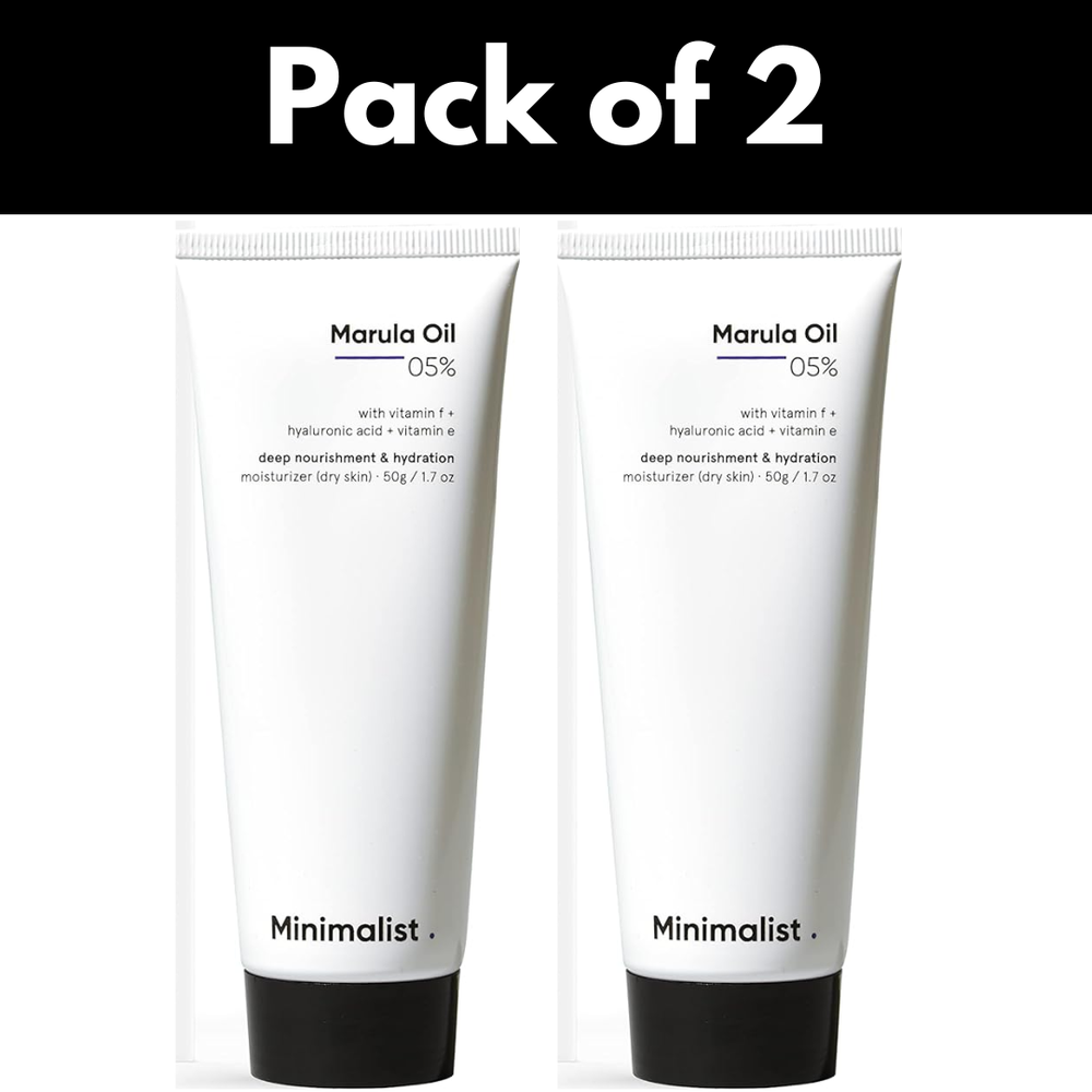 Minimalist 5% Marula Oil Face Moisturizer with Hyaluronic Acid for Dry Skin 50g