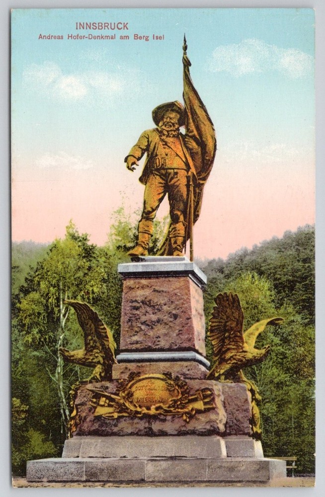 Innsbruck Andreas Hofer Monument Berg Isel Austria Postcard Vintage