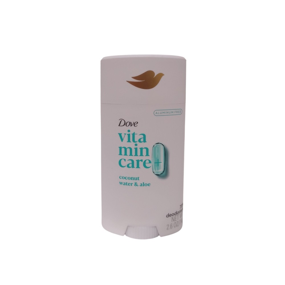 Dove VitaminCare+ Aluminum Free 72hr Deodorant Stick Coconut Water & Aloe 2.6 Oz