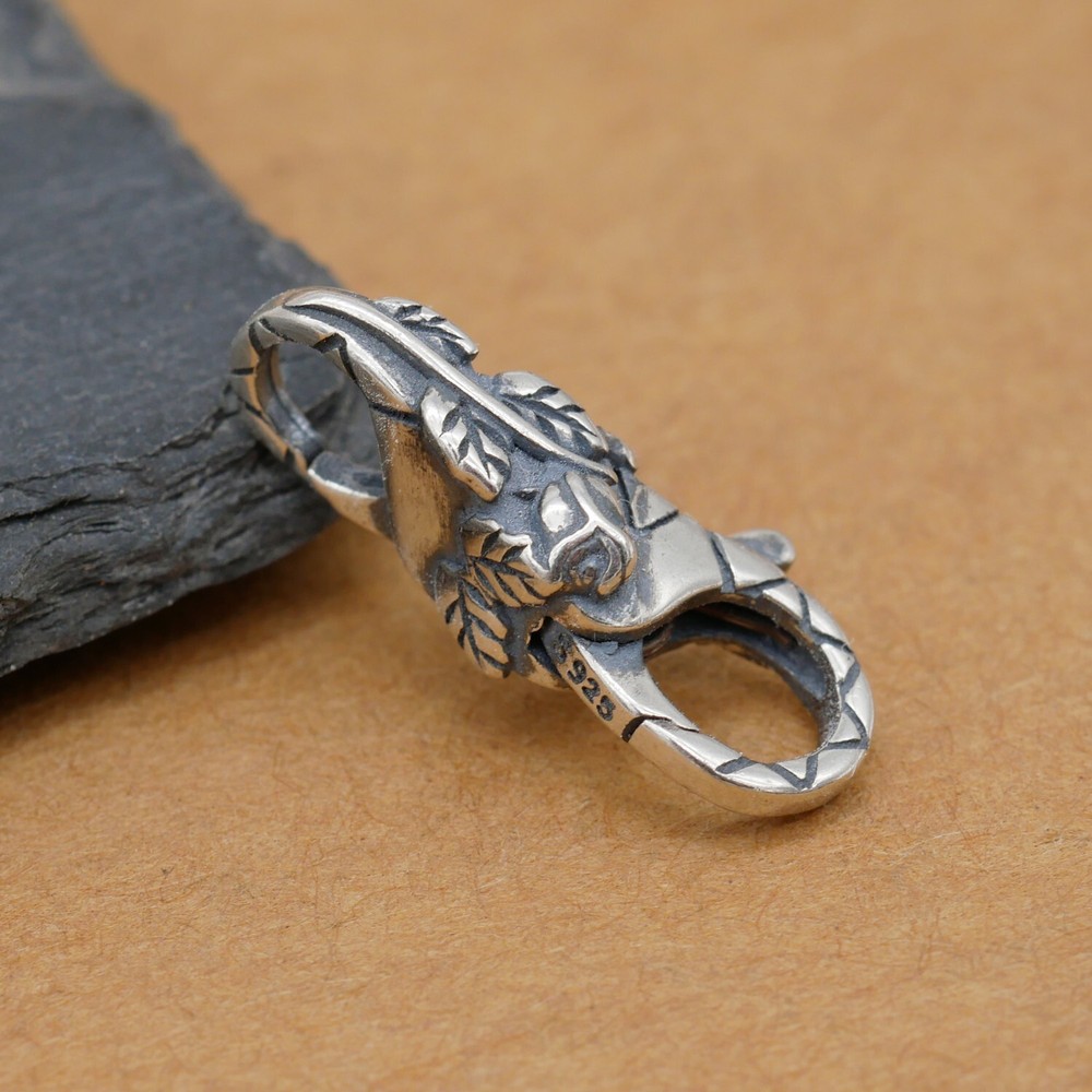 Bali Sterling Silver Double Lobster Claw Clasp Bracelet Necklace Connector A5110