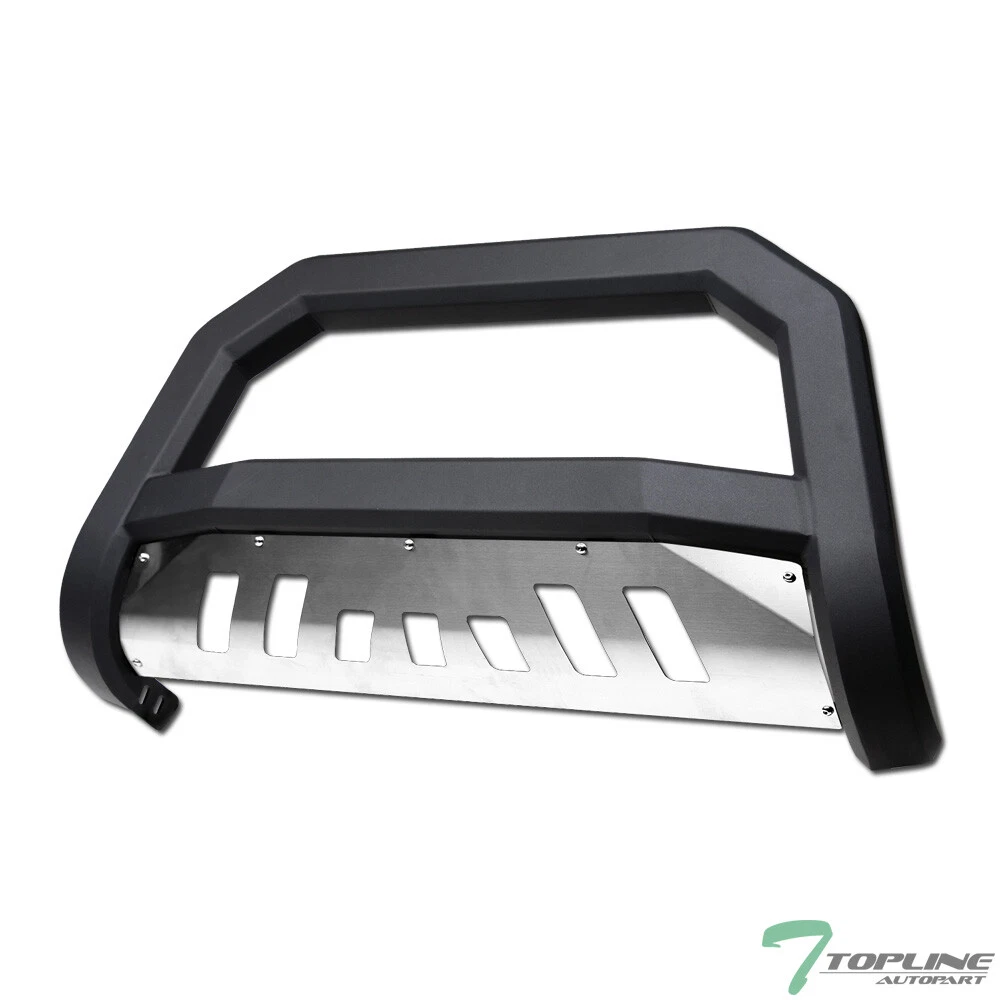 Topline 746756367515 AVT Bull Bar Grille Guard - Matte Black/brush Aluminum