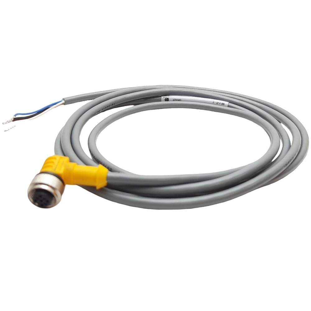 Turck WK 4.4T-2 Cordset Cable, 90 Degree 4-Pin M12 Female to Flying Leads, 2m