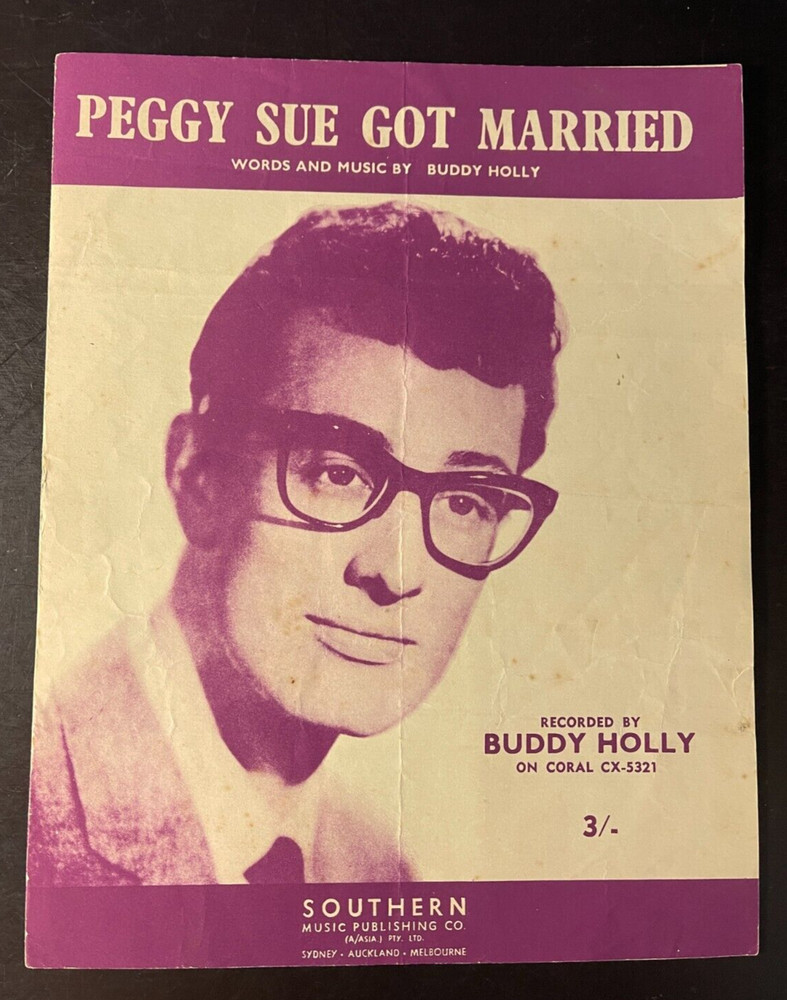 Buddy Holly /  PEGGY SUE GOT MARRIED / Sheet Music /CRISP-RARE. 3846