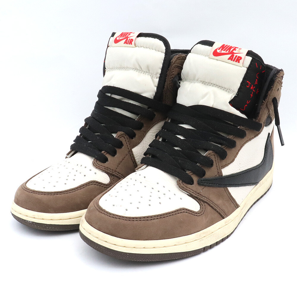 Men US 8.0 NIKE × TRAVIS SCOTT Air Jordan 1 Retro High Dark Mocha CD4487-100 331