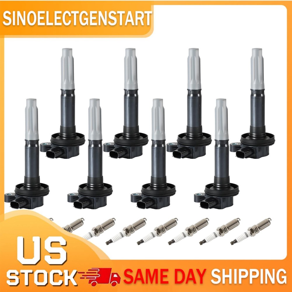 8X NEW Ignition Coil & 8X Iridium Spark Plug For Ford F150 Mustang 5.0L V8 UF622