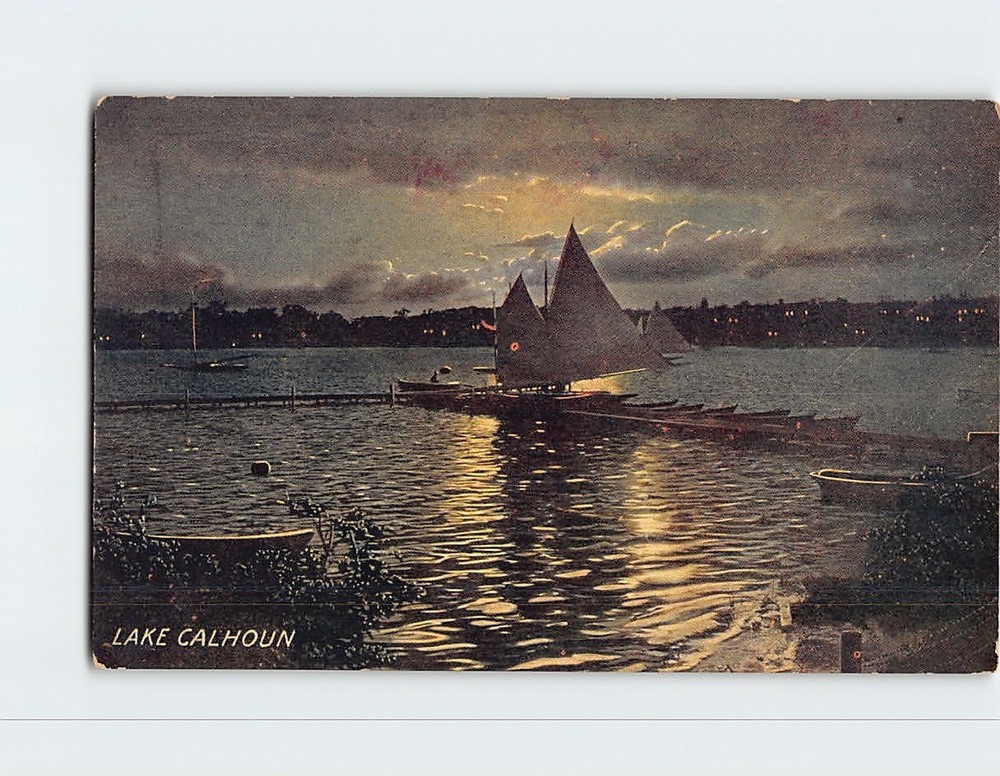 Postcard Bde Maka Ska Minneapolis Minnesota USA North America Lake Calhoun