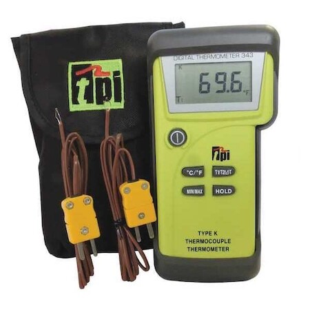 Test Products International 343C2 Dual Temperature Thermometer,2 Inputs