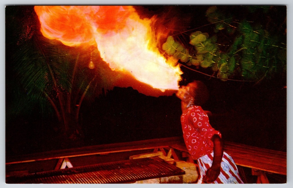 Jamaica West Indies The Fire Eater Chrome Postcard
