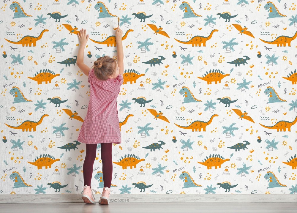 3D Dinosaur Tree Cartoon Pattern Wall Murals Wallpaper Murals Wall Sticker