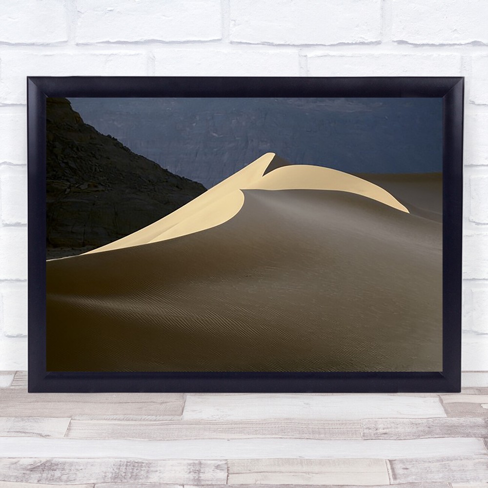 Sandy Bird Sand Desert Light Abstract Algeria Tadrart Dune Wall Art Print