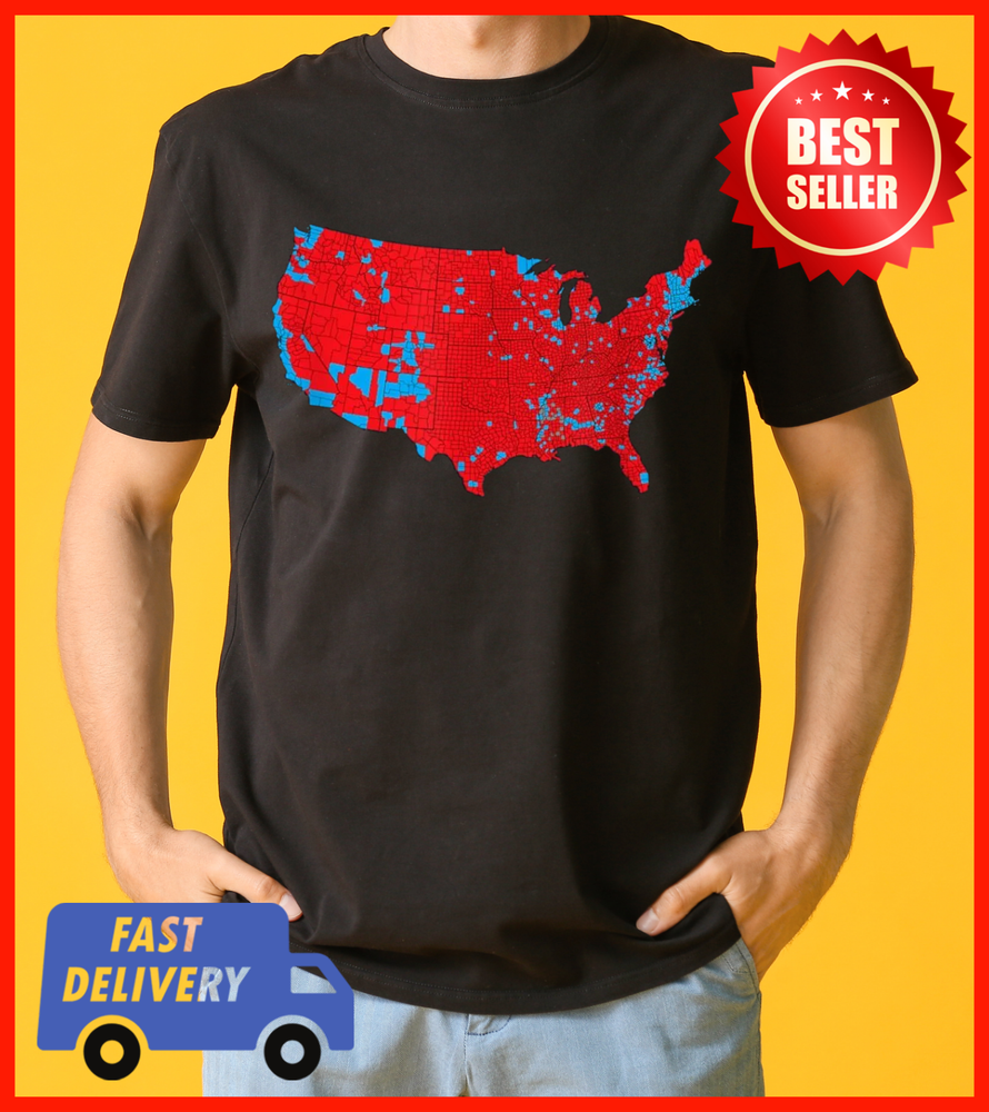 Accurate Map of 2024 Election Results T-Shirt-image