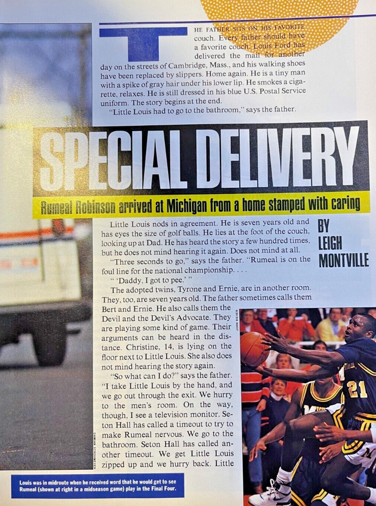 1989 Rumeal Robinson University of Michigan Basketball Standout