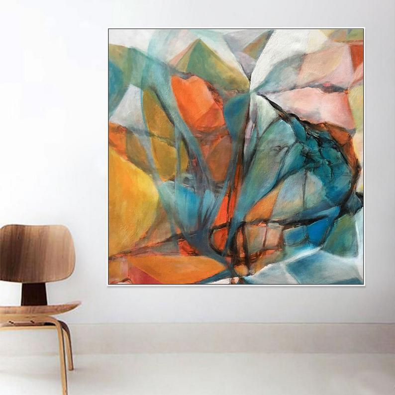 Abstract Painting Modern Art Canvas Wall Art Oil Painting Dorm Decor Canvas Art