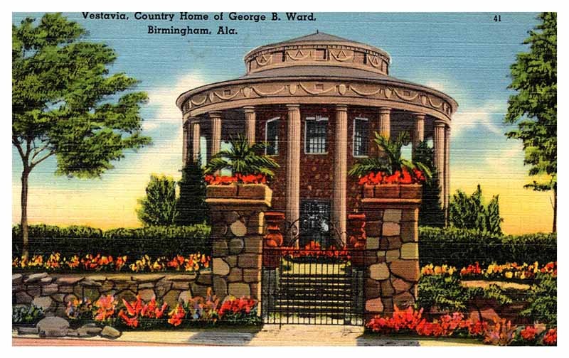 Postcard HOUSE SCENE Birmingham Alabama AL m/09 AQ6012
