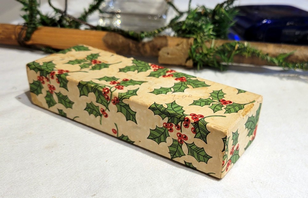 Smaller Holly Berries Chocolate Candy Box. USA. 