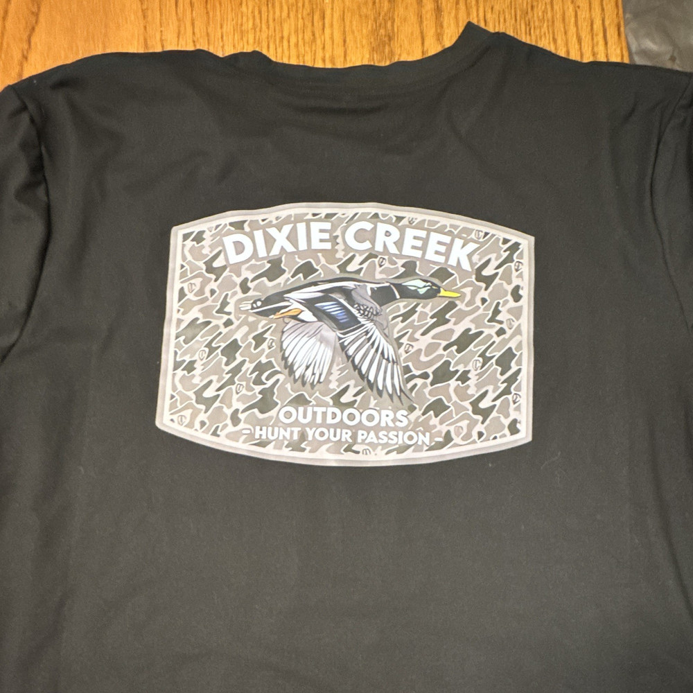 Men's Black Outdoors Hunting Graphic Logo T-Shirt Crew Neck Short Sleeve 2XL