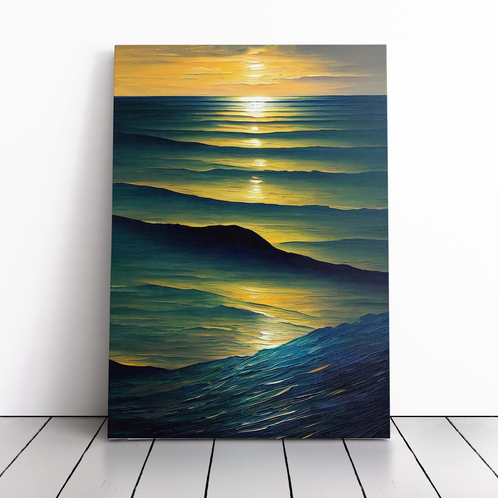 Modern Ocean View Vol.3 Canvas Wall Art Print Framed Picture Decor Living Room
