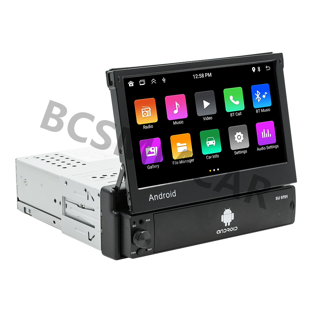7in 1DIN Car Stereo with GPS WiFi BT CarPlay Android Auto FM Mirror Link