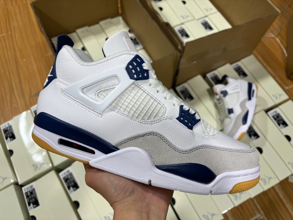 Nike SB x Air Jordan 4 Retro SP Navy DR5415-100 Men's Casual Basketball Shoes