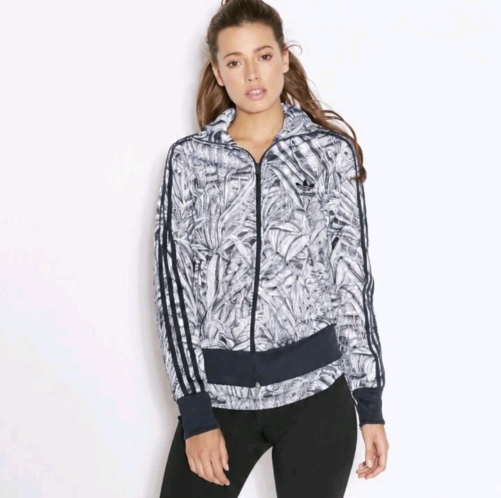 Adidas Originals Florera Track Jacket Water Jungle Full Zip NEW Women's Sz Small