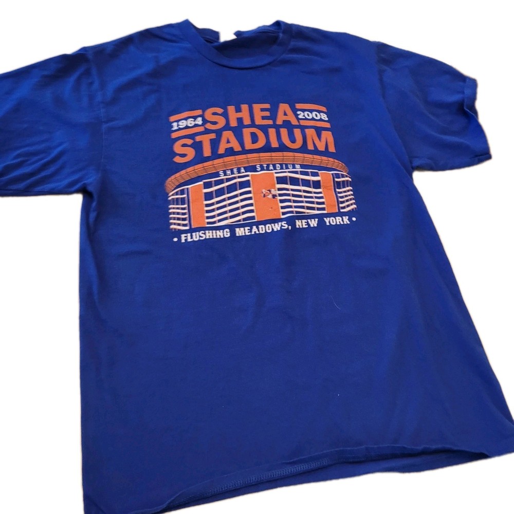 Shea Stadium 1964–2008 New York Mets T-Shirt Men’s Medium Blue Graphic Tee Used
