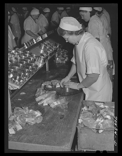 Astoria Oregon 1941 Salmon Canning Columbia River Packing Association Workers