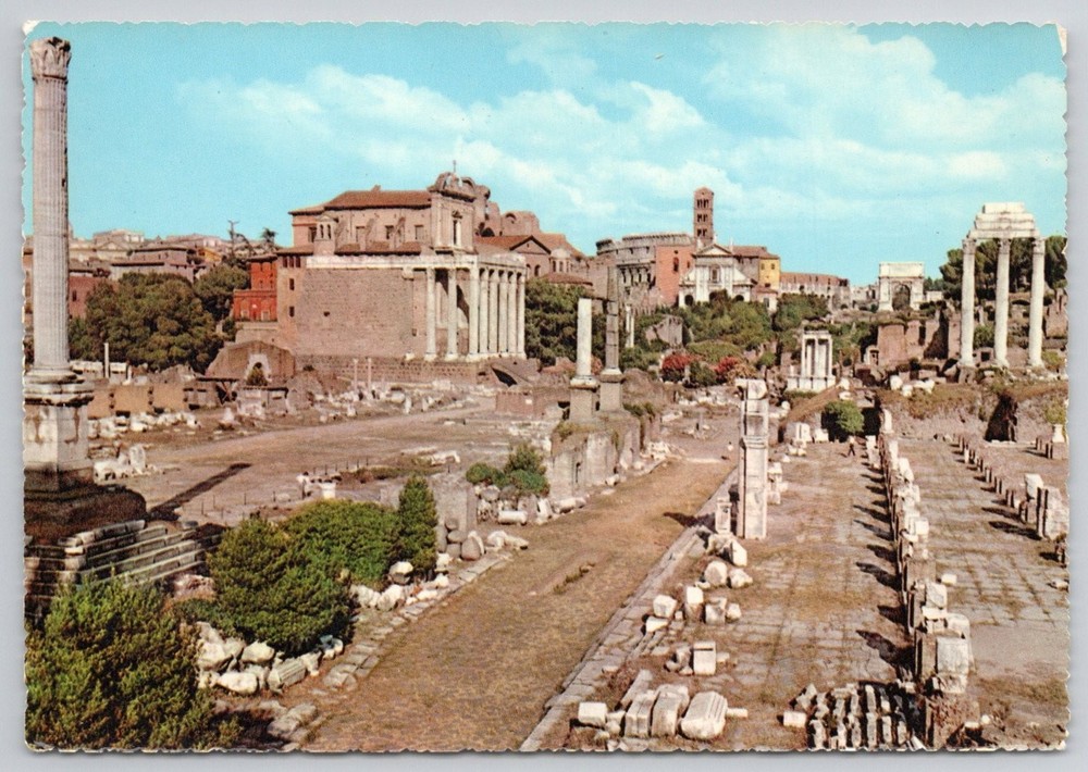 Roman Forum Rome Italy Postcard - Temple of Antoninus & Faustina Ektachrome