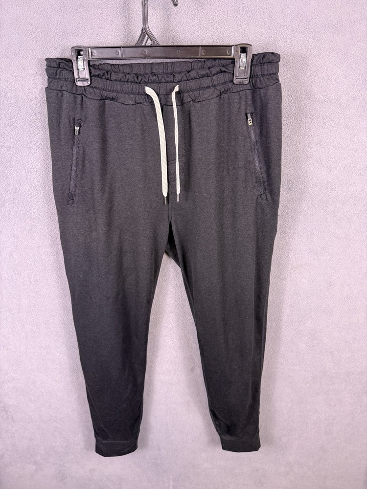 Vuori Mens Joggers Large Black Ponto Performance DreamKnit Sweatpants V438 EUC