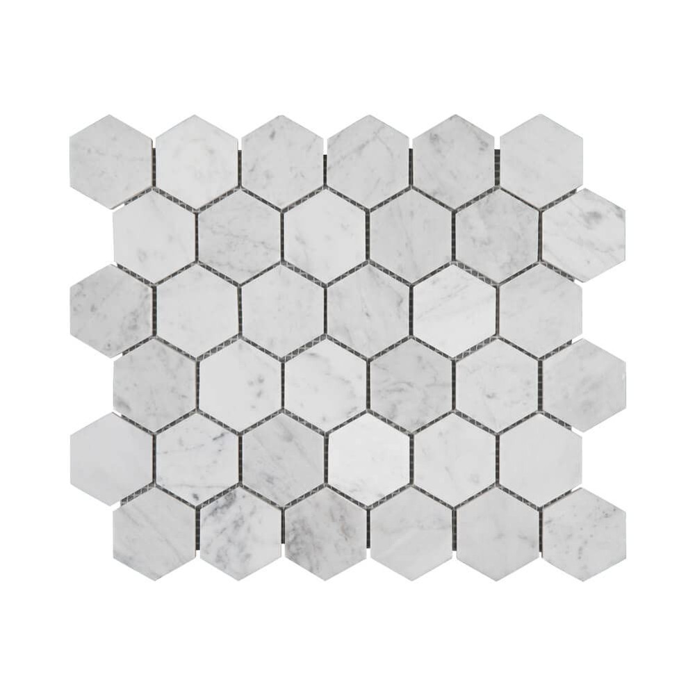 Carrara White Polished Marble Mosaic Tile for Kitchen Backsplash Bathroom Floor