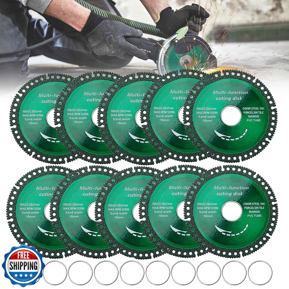 Indestructible Disc 2.0 10 Pack 4 Angle Grinder Discs Ultra Durable Cutting Wheels