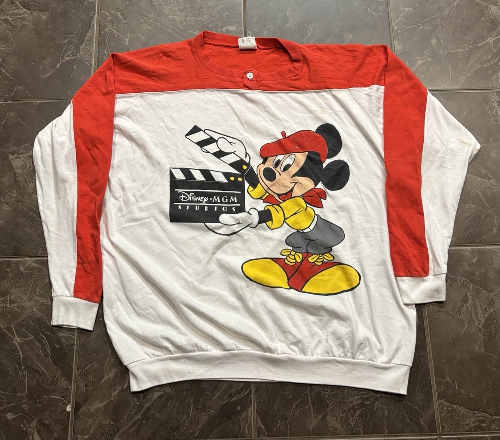 Vintage Disney MGM Studios Mickey Mouse Long Sleeve Men’s Size L