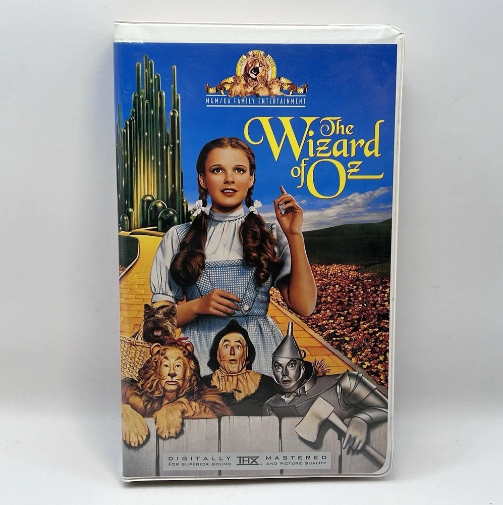 The Wizard of Oz VHS 1939 1966 1991 Video Tape Movie VTG Clamshell Nearly New!