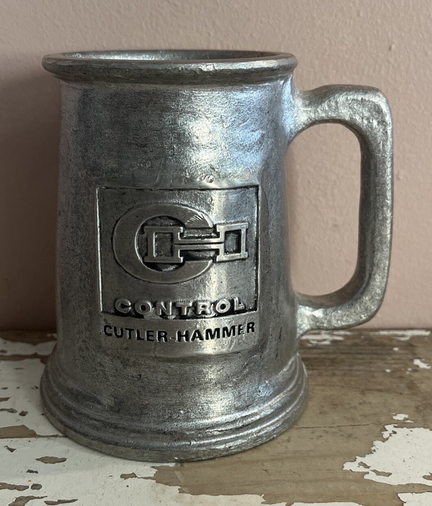 Vintage Cutler Hammer Solid Pewter Mug By Duracast Made In USA