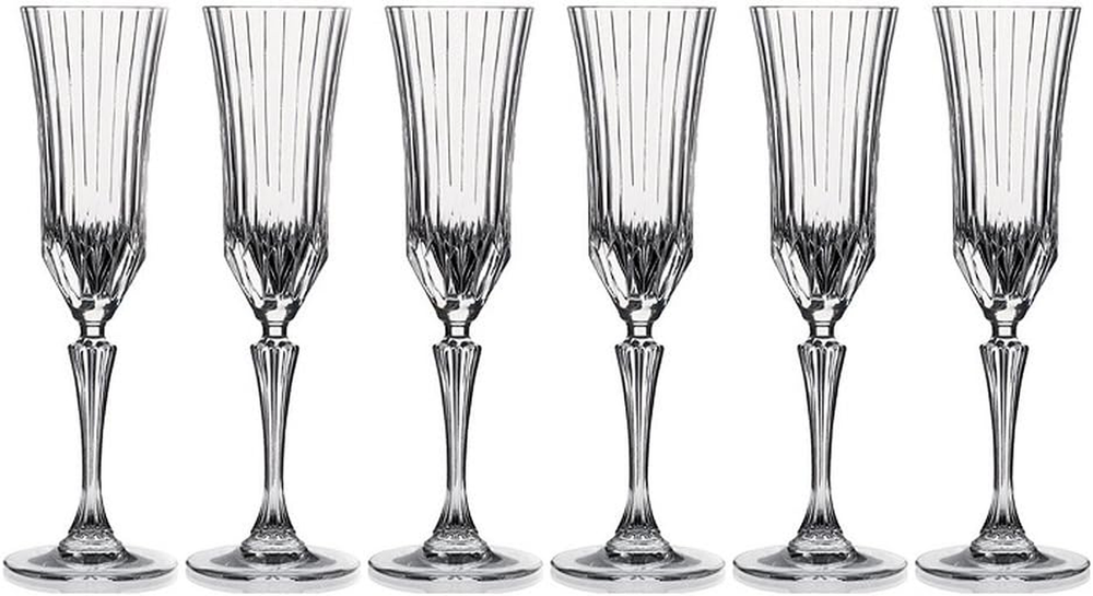 RCR Crystal Adagio Champagne Flutes Glass Set of 6