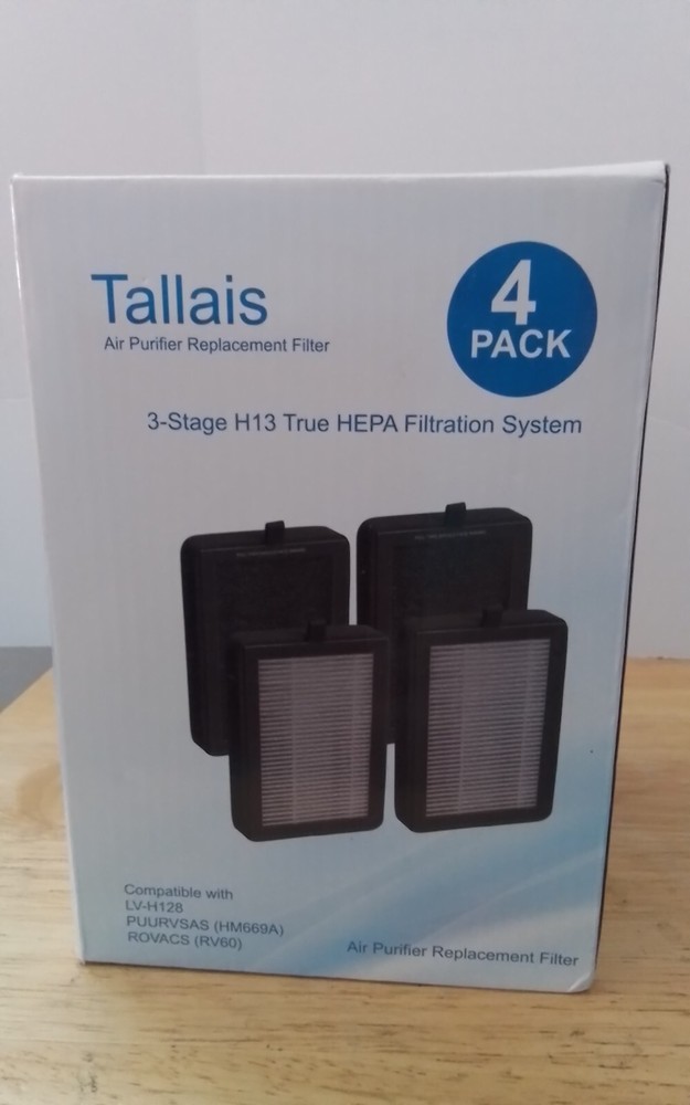 4 Pack LV-H128 Replacement Filter for Levoit Air Purifier
