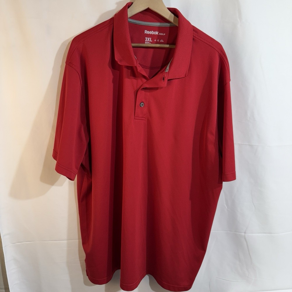 Reebok Golf Red Polo Shirt 3XL Men’s Short Sleeve Performance Athletic