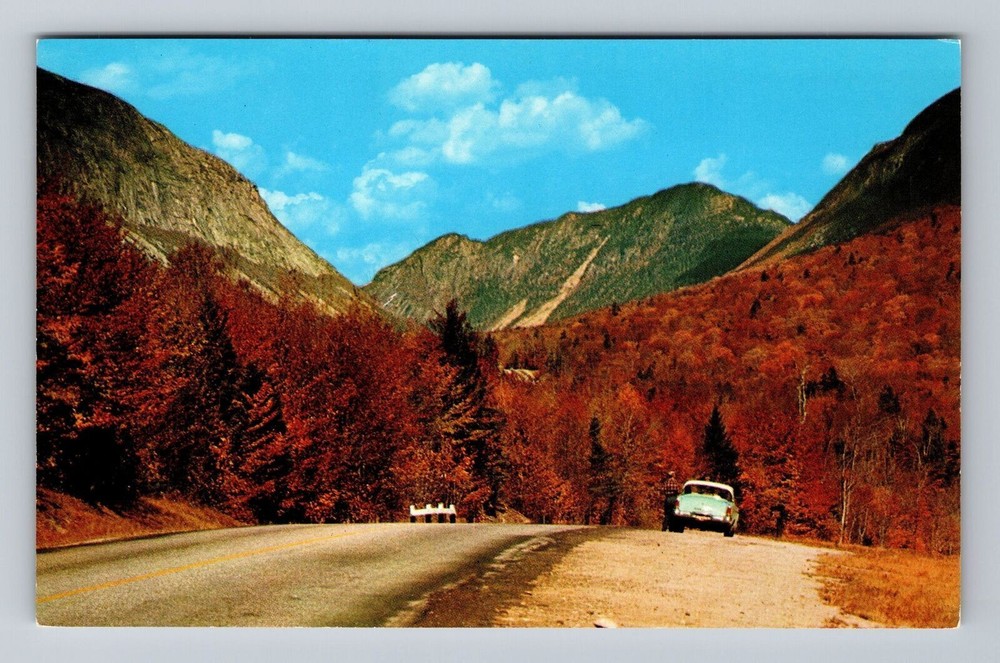 New Hampshire NH White Mountains Entrance Franconia Notch Vintage Postcard