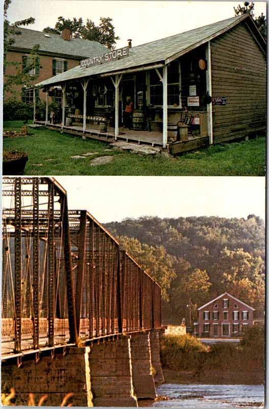 Postcard BRIDGE SCENE Bentonsport Iowa IA m/09 AK7175