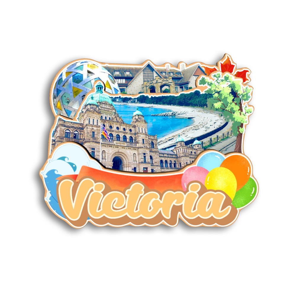 Victoria Canada Refrigerator magnet 3D travel souvenirs wood craft gifts