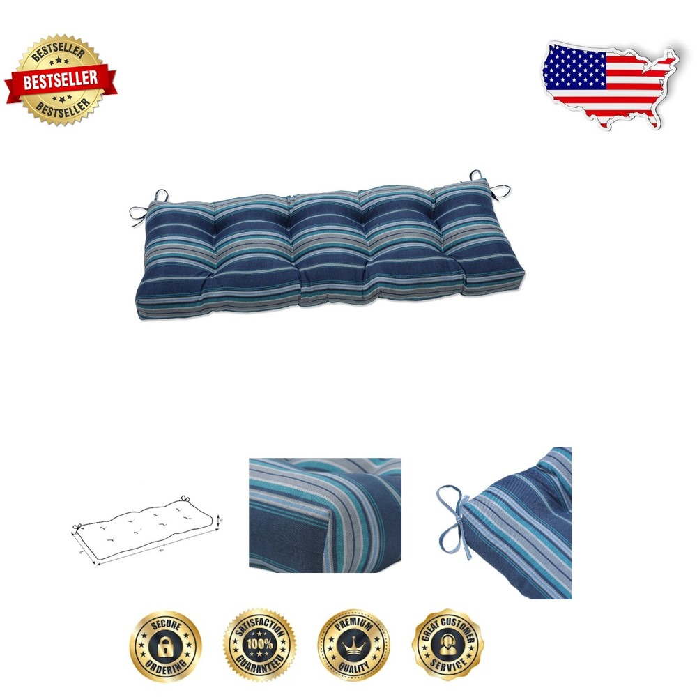 Sewn Seam Striped Bench Cushion - Plush 5