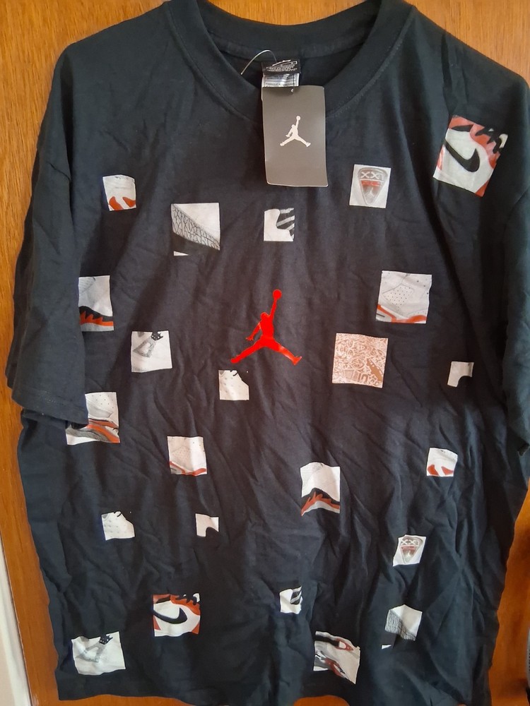 Vintage Y2K Jordan Jumpman Graphic T Shirt Sneakers Print  Sz Large