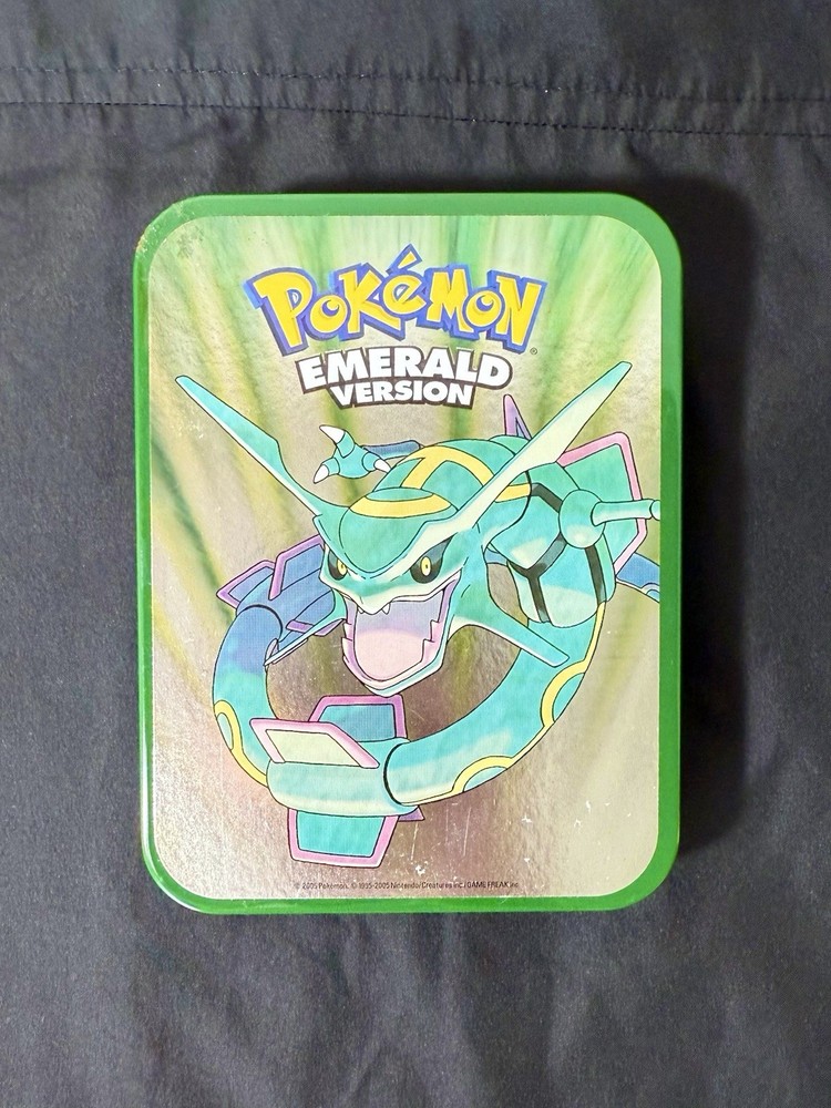 Pokemon Emerald Pre-Order Collector's Tin 2005 - RARE GBA CIB Inserts & VIP Card