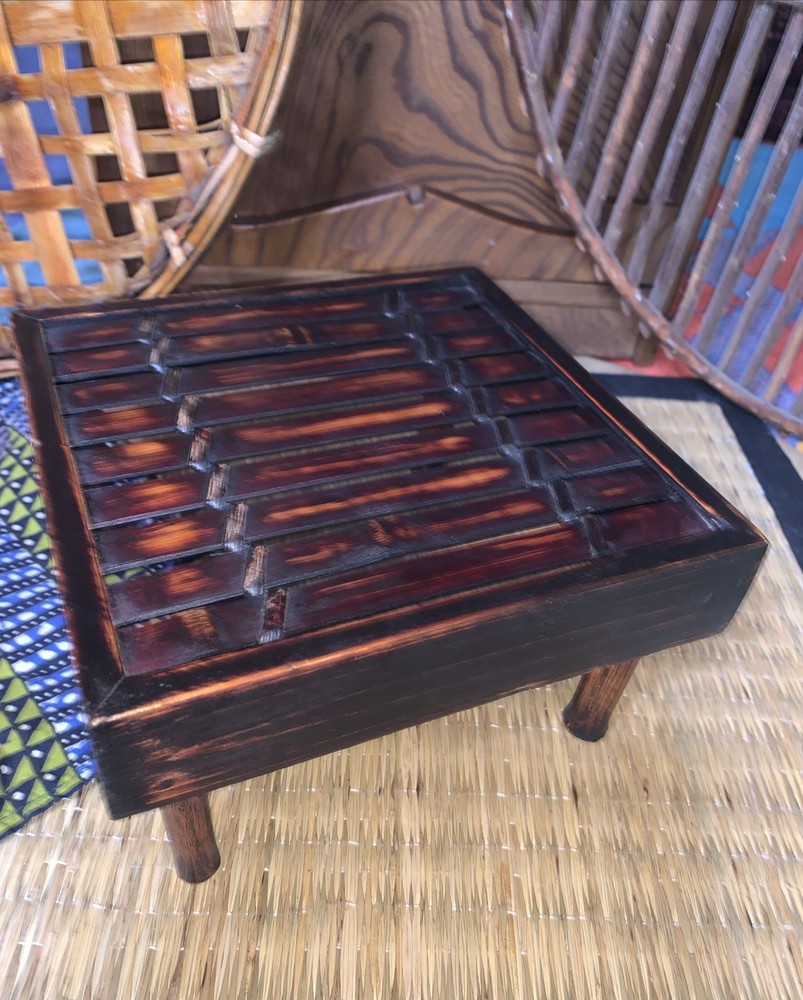 Small Japanese Bamboo Footed Stand