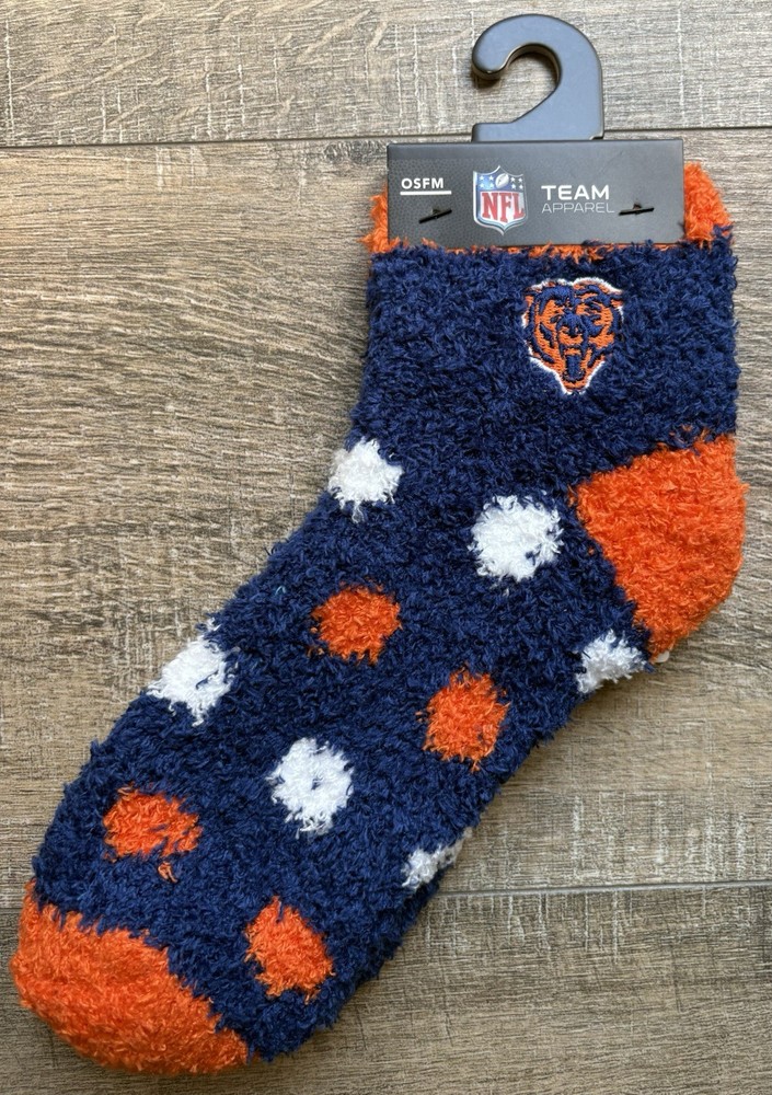 Chicago Bears NFL Team Logo Adult Slipper Socks One Size Fits Most New