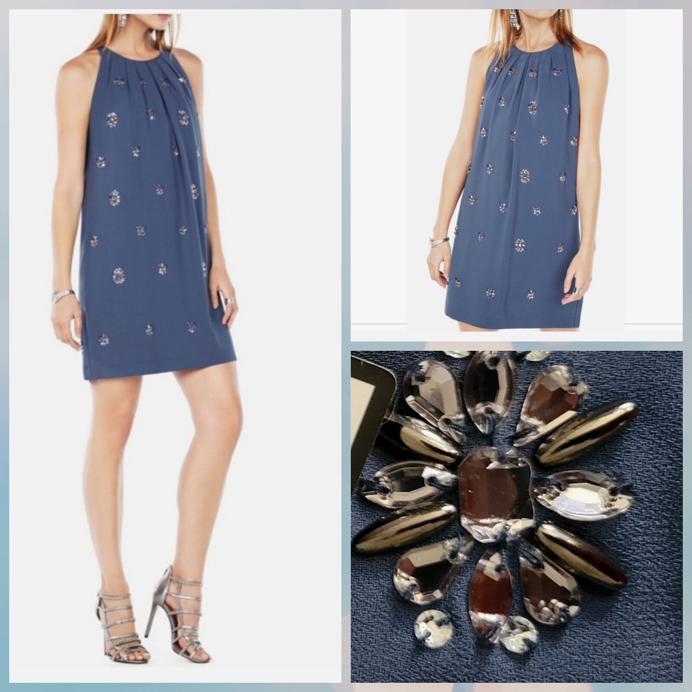 Nwt Bcb Gmaxazria Size S Lynzie Embellishment Beaded Shift Dress