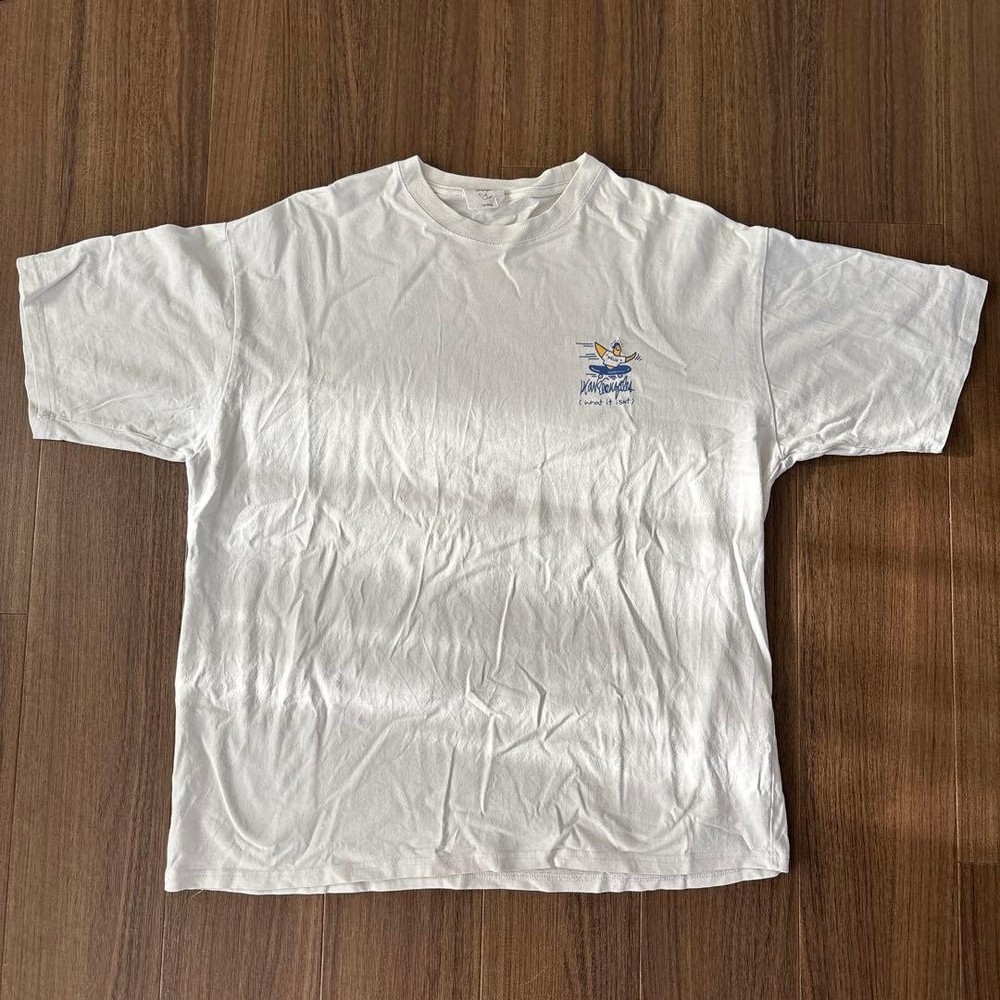 Mark Gonzales White Graphic Print T-Shirt Size L