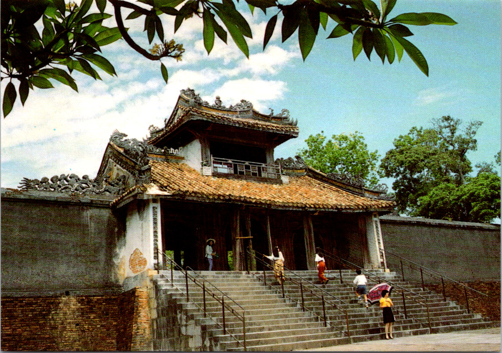 Vintage Postcard Hue Vietnam Tu Duc Mausoleum Gate