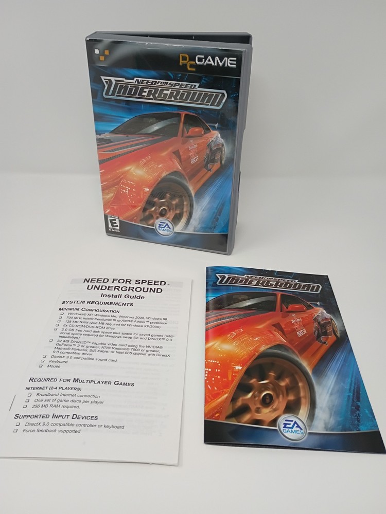 Need For Speed Underground Game For Windows PC Computer Physical 2 disc