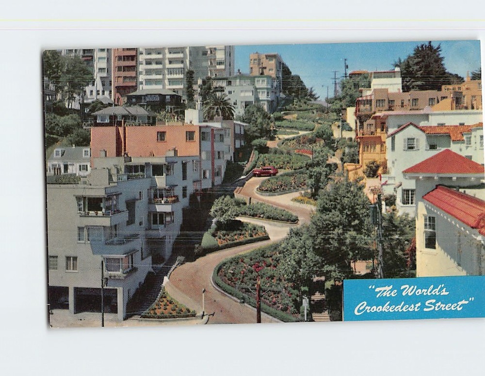 Postcard Lombard Street San Francisco California USA